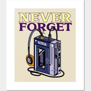 Never Forget Cassette Retro Vintage 60s 70s 80s 90s Posters and Art